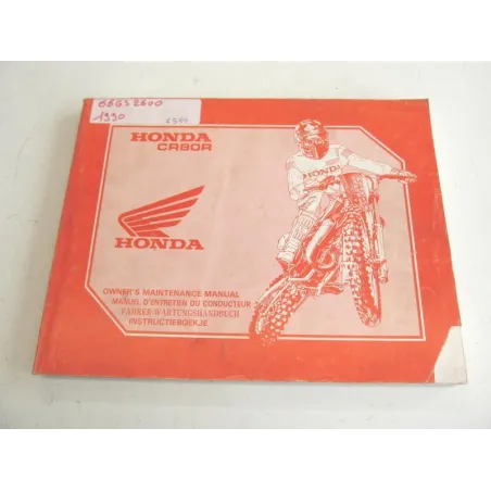Manuel d'utilisation HONDA CR 80 R 1986-1995