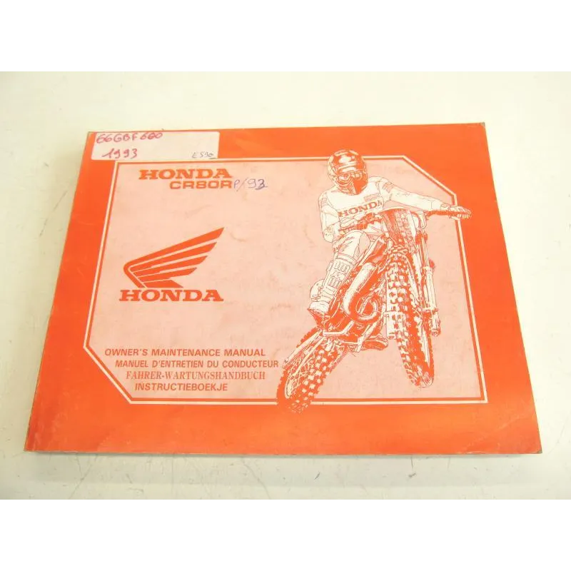 Manuel d'utilisation HONDA CR 80 R 1993-1995