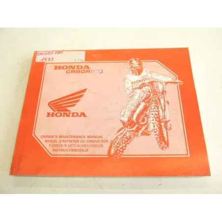 Manuel d'utilisation HONDA CR 80 R 1993-1995
