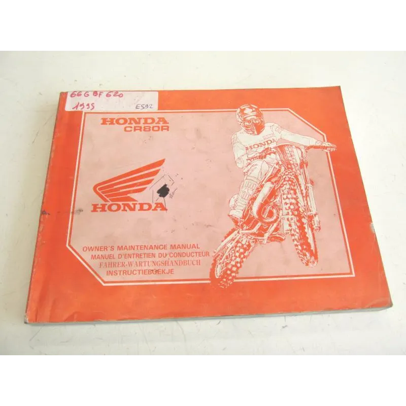 Manuel d'utilisation HONDA CR 80 R 1993-1995