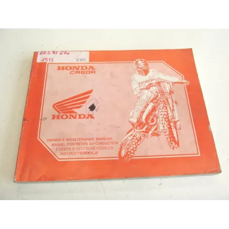 Manuel d'utilisation HONDA CR 80 R 1993-1995