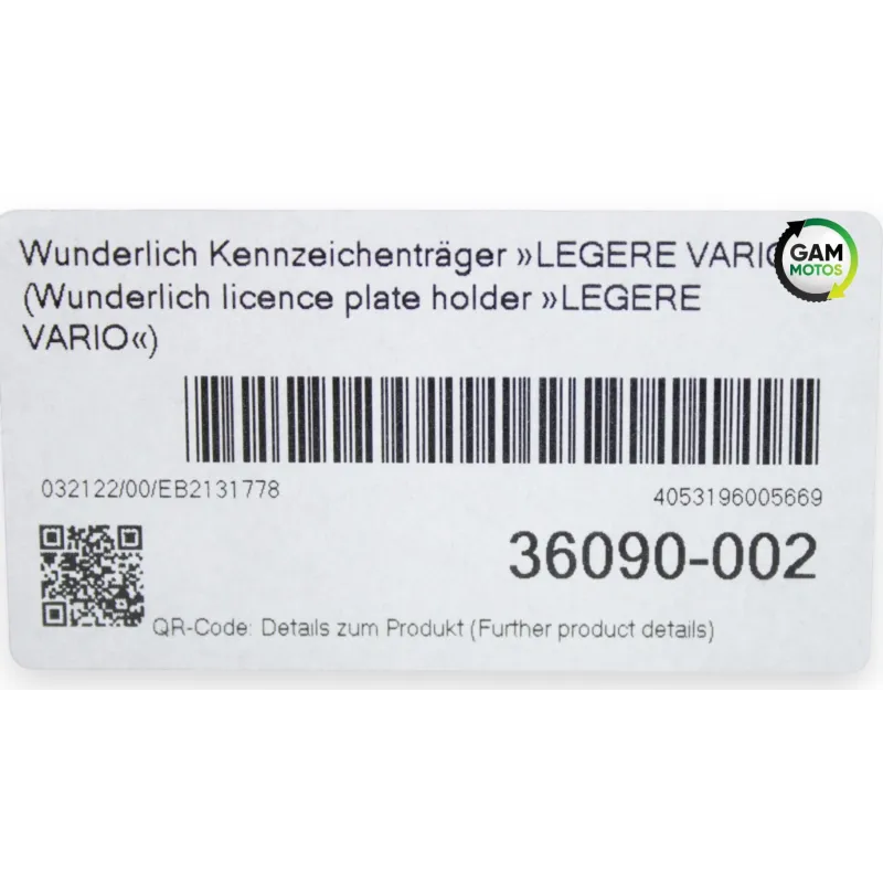 Support de plaque et eclairage BMW S 1000 R 2021 -2024