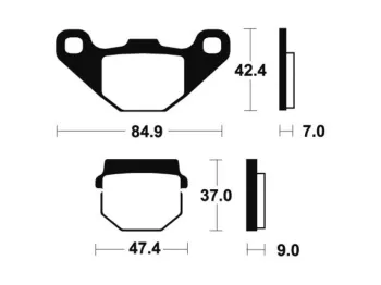Plaquettes de frein arriere SUZUKI RM 80 1986-1995
