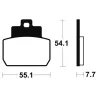 Plaquettes de frein arriere GILERA FUOCO 500 2013-2014 LT Plaquettes de frein arriere GILERA FUOCO 500 2013-2014 LT