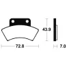 Plaquettes de frein arriere POLARIS SPORTSMAN 500 ATP 2004-2005 Plaquettes de frein arriere POLARIS SPORTSMAN 500 ATP 2004-2005