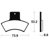 Plaquettes de frein arriere POLARIS SPORTSMAN 400 2003-2004 4X4 Plaquettes de frein arriere POLARIS SPORTSMAN 400 2003-2004 4X4