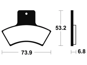 Plaquettes de frein arriere POLARIS SPORTSMAN 400 2003-2004 4X4