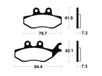 Plaquettes de frein avant RIEJU RS2 50 2006-2008 MATRIX RACING