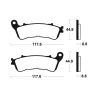Plaquettes de frein avant HONDA NSS 300 2013-2017 FORZA Plaquettes de frein avant HONDA NSS 300 2013-2017 FORZA
