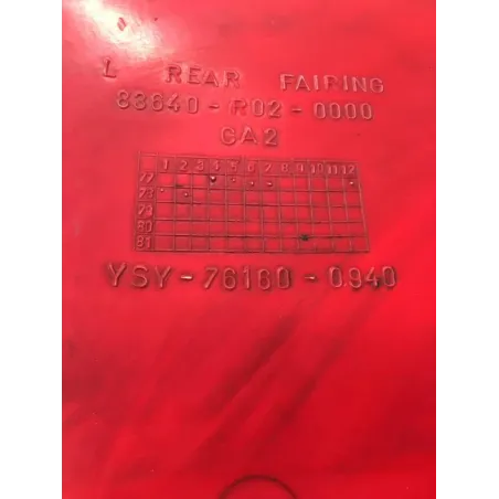 Cache carenage coque arriere gauche CAGIVA FRECCIA 125 1987-1993