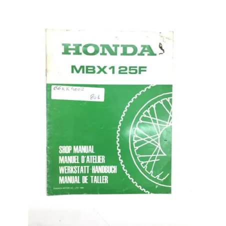 Manuel d'atelier HONDA MBX 125 1984-1986