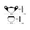 Plaquettes de frein arriere SUZUKI RM 80 1986-1995 Plaquettes de frein arriere SUZUKI RM 80 1986-1995