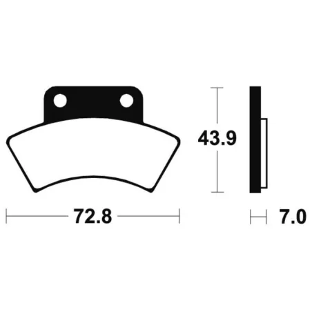 Plaquettes de frein arriere POLARIS SPORTSMAN 500 ATP 2004-2005