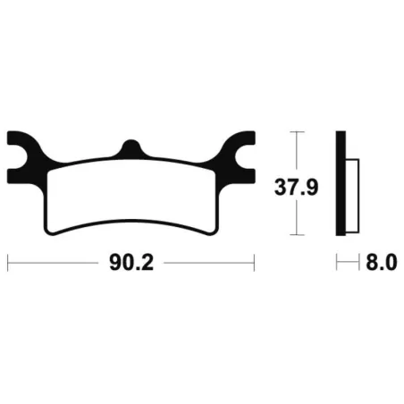 Plaquettes de frein arriere POLARIS SPORTSMAN 500 HO 2003-2004