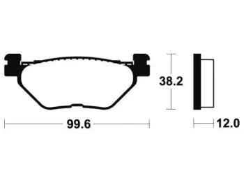 Plaquettes de frein arriere YAMAHA XP 500 2001-2003 TMAX
