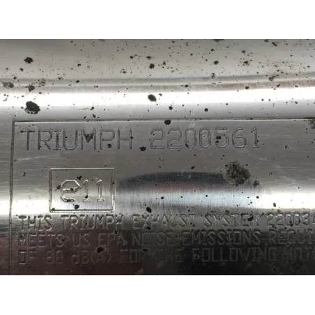 Silencieux droit (echappement) TRIUMPH SPEED TRIPLE 1050 2008-2010