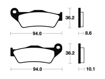Plaquettes de frein arriere BMW R 1150 R 2001-2006