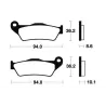 Plaquettes de frein arriere BMW R 1150 R 2001-2006 Plaquettes de frein arriere BMW R 1150 R 2001-2006