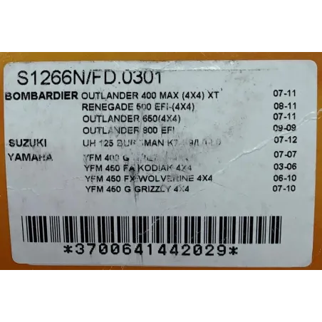 Plaquettes de frein arriere YAMAHA YFM 450 2009-2014 GRIZZLY 4X4