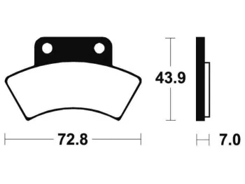Plaquettes de frein arriere POLARIS SPORTSMAN 500 ATP 2004-2005