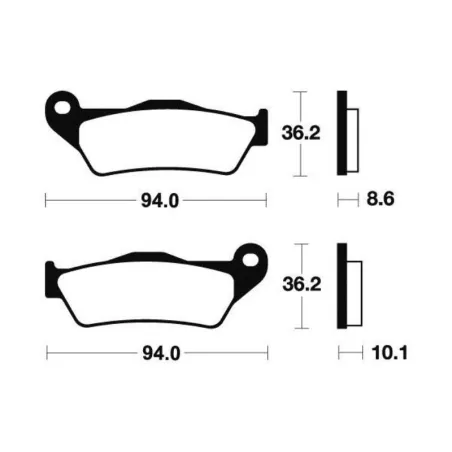Plaquettes de frein arriere BMW R 1150 R 2001-2006