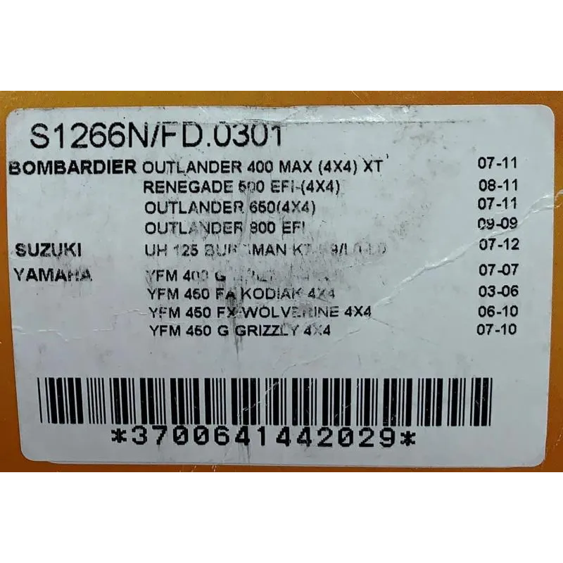 Plaquettes de frein arriere YAMAHA YFM 450 2009-2014 GRIZZLY 4X4