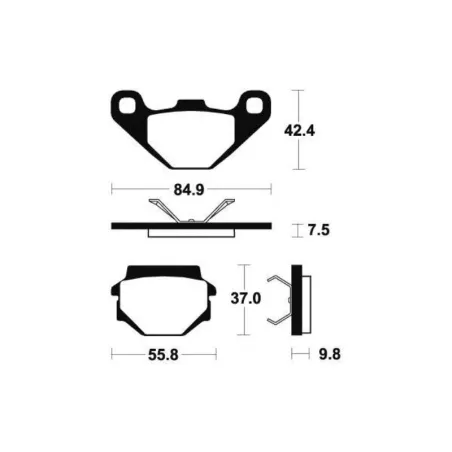 Plaquettes de frein arriere CAGIVA W8 125 1993-1998