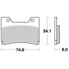 Plaquettes de frein avant YAMAHA VMAX 1200 1993-2007