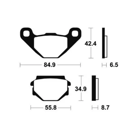 Plaquettes de frein arriere APRILIA PEGASO 3 650 1997-2000