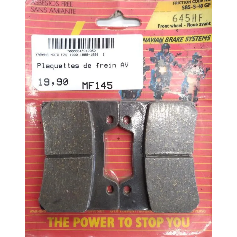 Plaquettes de frein avant YAMAHA FZR 1000 1989-1990