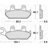 Plaquettes de frein avant YAMAHA XT E 600 1990-1994 Plaquettes de frein avant YAMAHA XT E 600 1990-1994