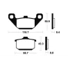Plaquettes de frein arriere KAWASAKI GPZ 500 1987-1993 Plaquettes de frein arriere KAWASAKI GPZ 500 1987-1993