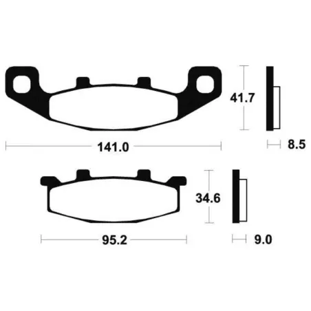 Plaquettes de frein arriere KAWASAKI ZZR 600 1990-1992