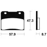 Plaquettes de frein avant SUZUKI RG 250 1985-1987 GAMMA Plaquettes de frein avant SUZUKI RG 250 1985-1987 GAMMA