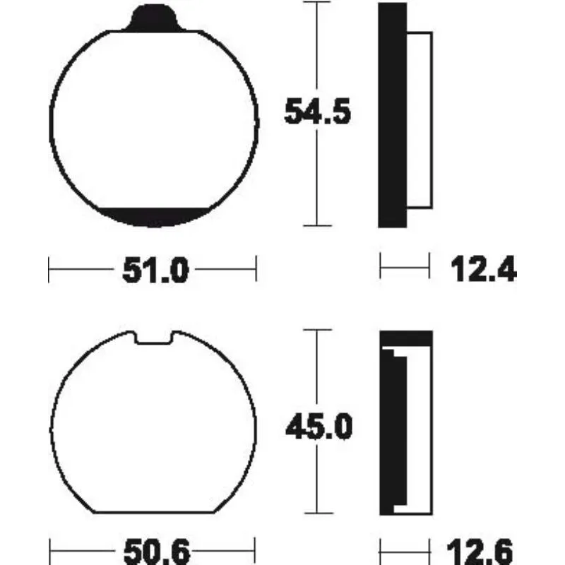 Plaquettes de frein arriere KAWASAKI KZ 650 B 1977-1979