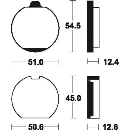 Plaquettes de frein arriere KAWASAKI KZ 650 B 1977-1979