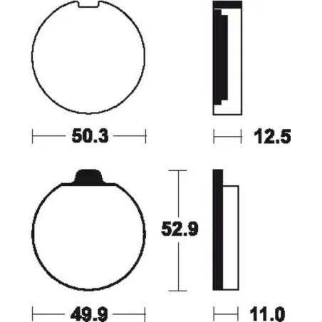 Plaquettes de frein avant SUZUKI GS 750 1977-1978