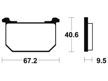 Plaquettes de frein arriere KAWASAKI GPZ 750 1981-1982