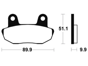 Plaquettes de frein avant PEUGEOT VIVACITY 3 50 2008-2011 2T NEW