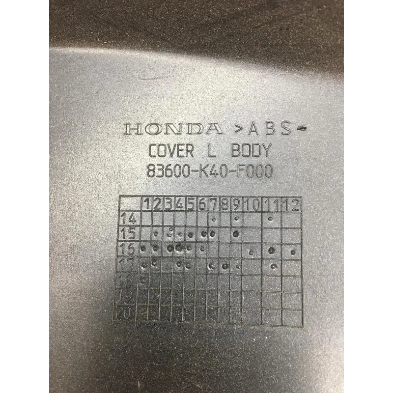 Cache carenage coque arriere gauche HONDA NSS 125 2015-2017 FORZA