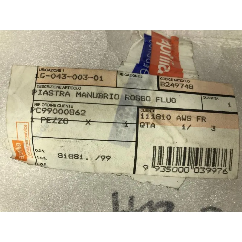 Cache guidon arriere APRILIA SR 50 1997-2000 STEALTH RACING