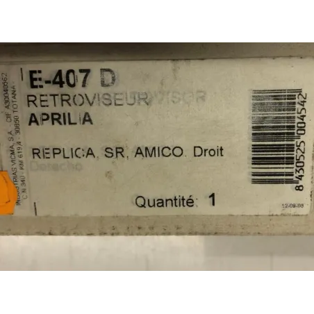 Retro droit APRILIA AMICO 50 1996-1998
