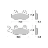 Plaquettes de frein avant SUZUKI RM 125 1987-1995 Plaquettes de frein avant SUZUKI RM 125 1987-1995