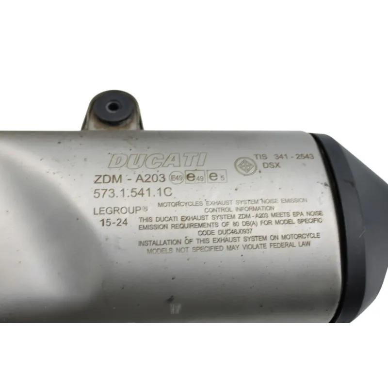 Ligne d'echappement DUCATI DESERT X 937 ABS 2022 - 2025
