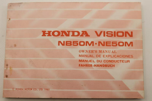 Manuel d'utilisation HONDA NB 50 M - NE 50 M 1985