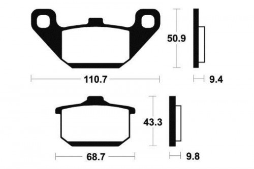 Plaquettes de frein arriere KAWASAKI GPZ 500 1987-1993