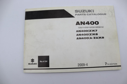 Manuel d'utilisation SUZUKI 400 AN 2007 - 2009