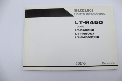 Manuel d'utilisation SUZUKI 450 LT R 2006 - 2008