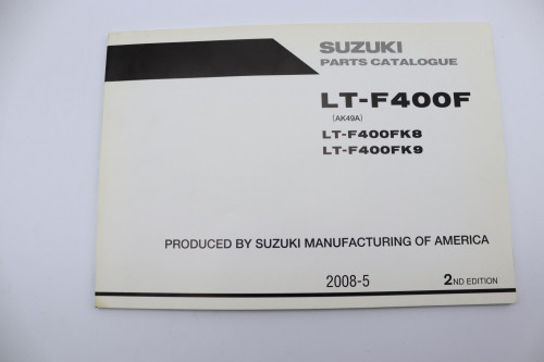 Manuel d'utilisation SUZUKI 400 F LTF 2008 - 2009