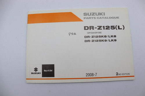 Manuel d'utilisation SUZUKI 125 DR Z 2008 - 2009